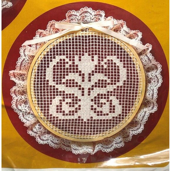 Vintage Creative Circle Lace Embroidery Kit 1327 Dutch Tulip NEW Diane Sage - Picture 2 of 7